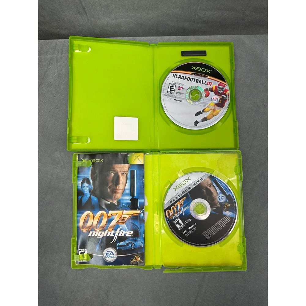 Microsoft Xbox Game Lot NCAA Football 07 GoldenEye 007 Nightfire Fable Bundle